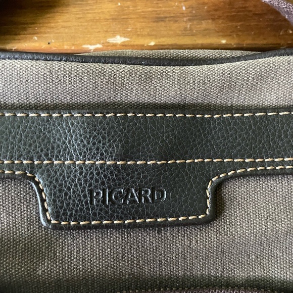 PICARD Crossbody Bag Canvas Buffalo Leather Shoulder Purse Adjustable Strap - Picture 2 of 9